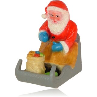 Figur Weihnachtsmann auf Schlitten