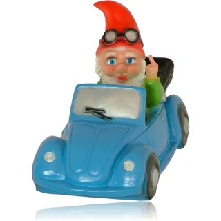 Lustige Dekofigur Gartenzwerg zeigt Zwergen Stinkefinger, Garten Figur zeigt Mittelfinger